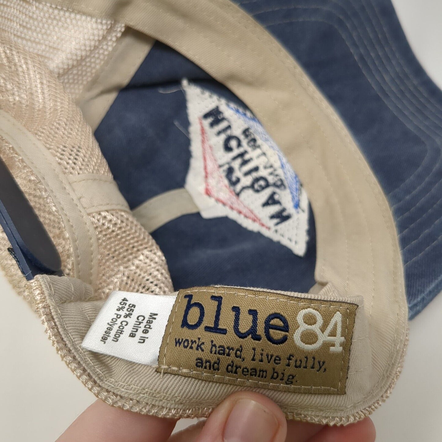 1837 Michigan Holland Snapback Trucker Hat Multi OS Adjustable Mesh Back Blue84