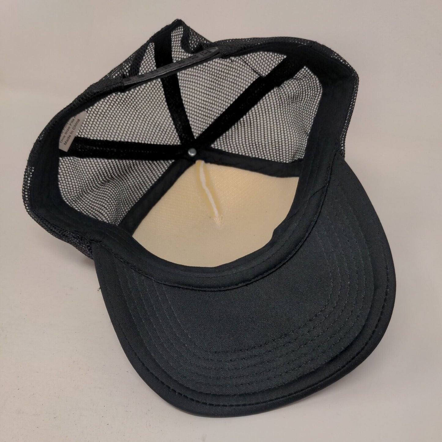 Rose All Day Snapback Trucker Hat Black OSFA Adjustable Mesh Back Rope