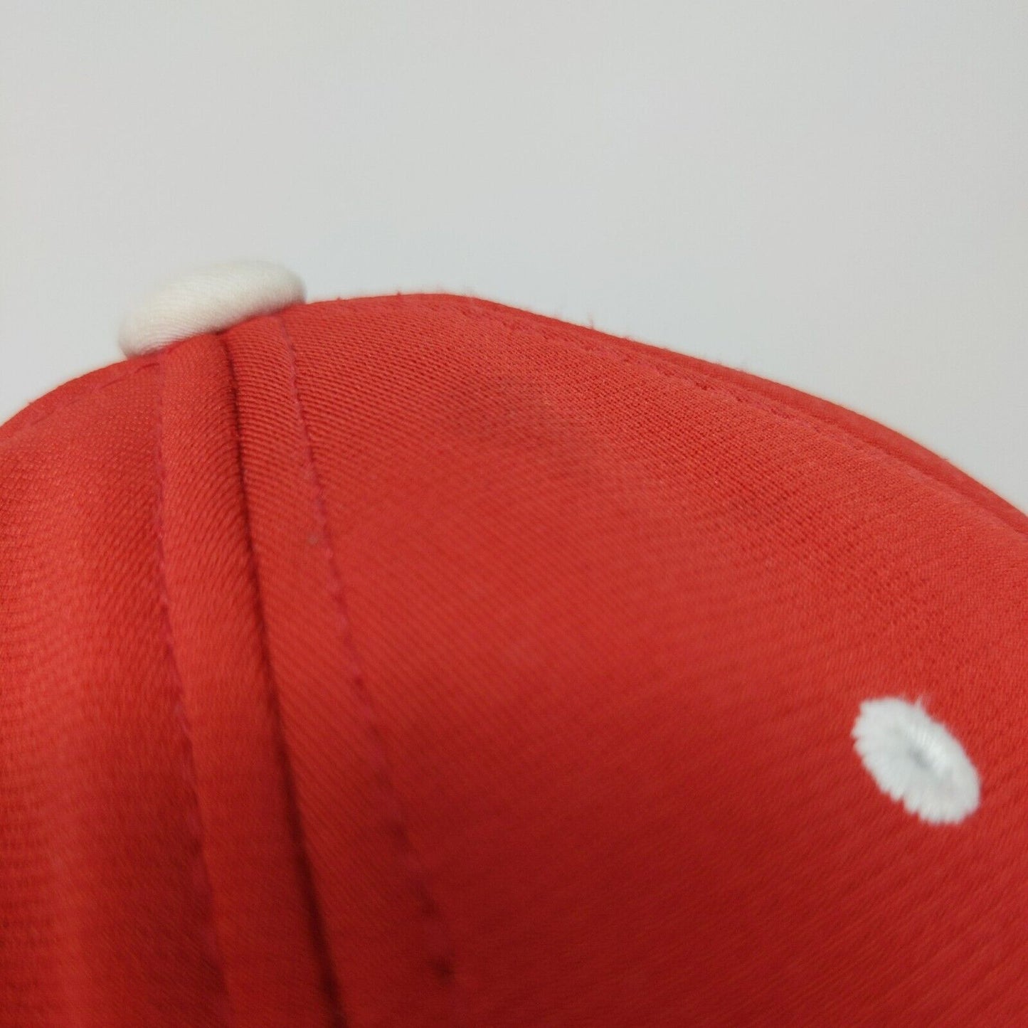 Richardson Fitted Hat Red Embroidered P Logo Size XS-SM Polyester Blend
