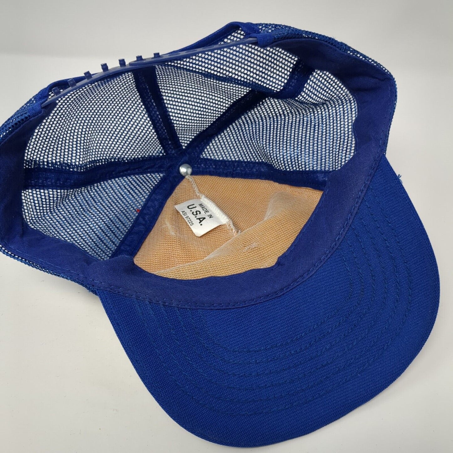 Reichhold Snapback Trucker Hat Blue One Size Mesh Back Adjustable