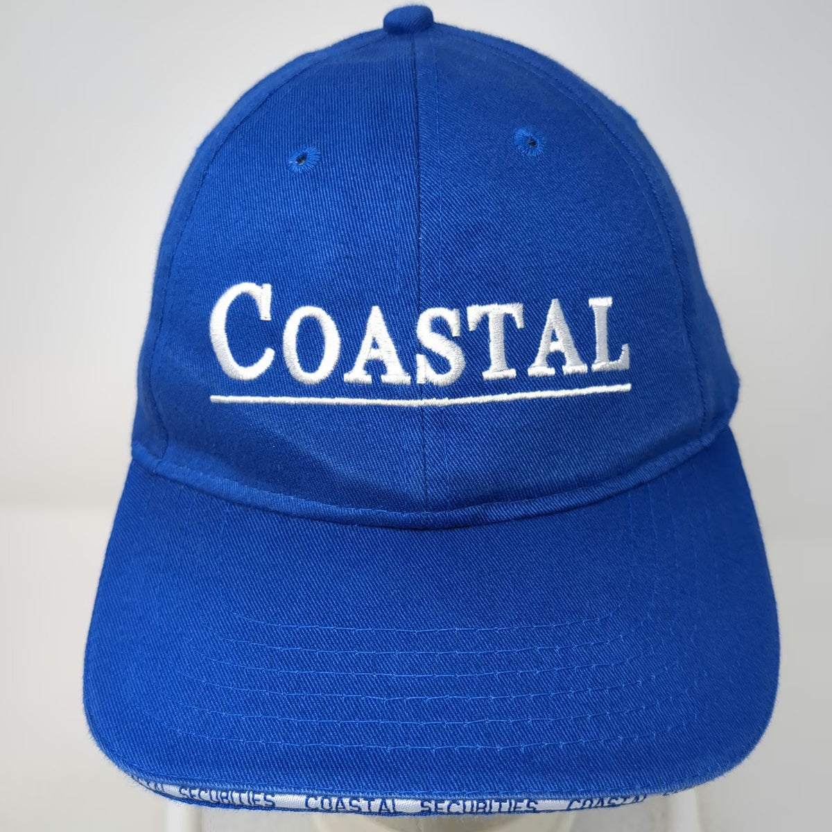 Kati Baseball Cap Blue White One Size Coastal Securities Strapback Hat Corporate