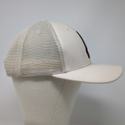 Trucker Hat Beige One Size Mesh Back Duck 2F.7 Snapback Bird Graphic Outdoor