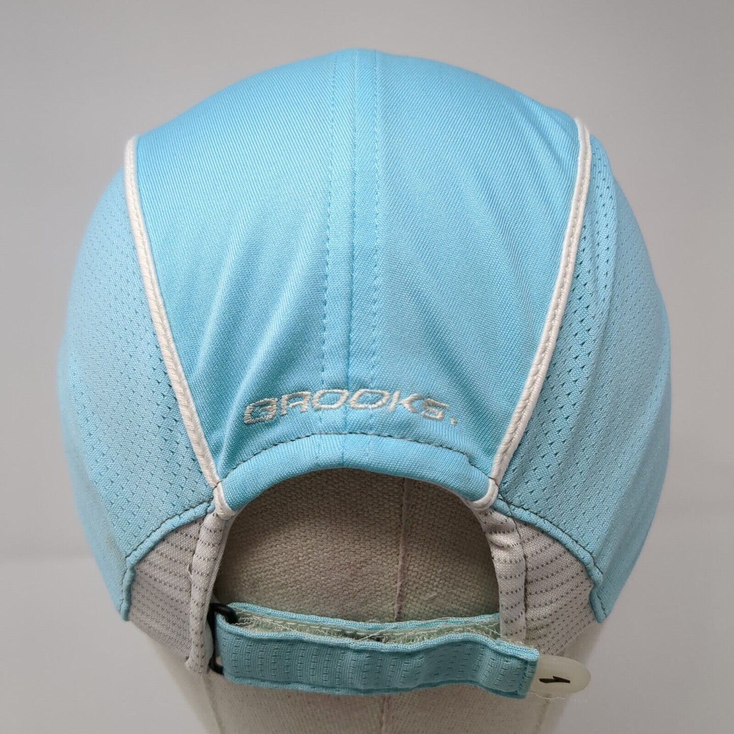 Brooks Strapback 5 Panel Cap Blue One Size Adjustable Embroidered Polyester