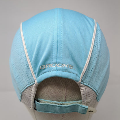 Brooks Strapback 5 Panel Cap Blue One Size Adjustable Embroidered Polyester