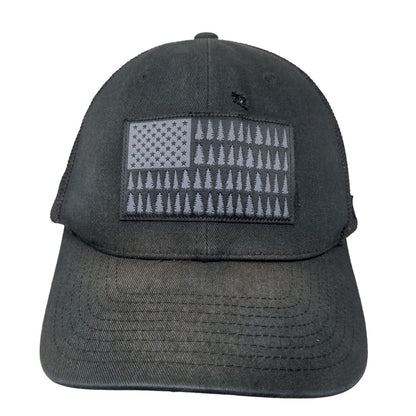 Columbia Pine Tree Flag Fitted Mesh Back Trucker Hat Black One Size
