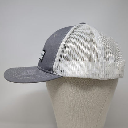 Port Authority Trucker Hat Gray White One Size Long Farms Patch Snapback Mesh