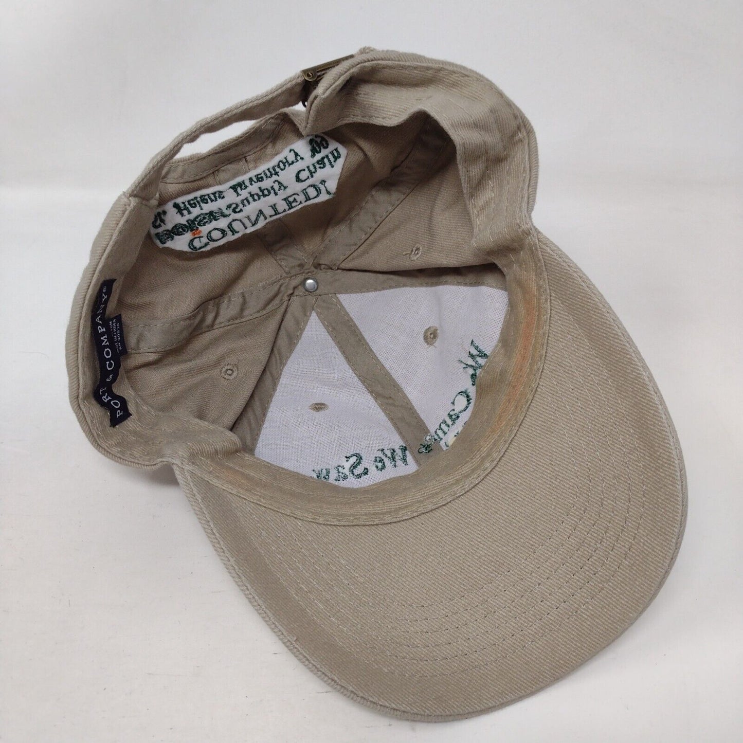 We Came We Saw We... Slideback Hat Tan One Size Adjustable Port & Company Cotton