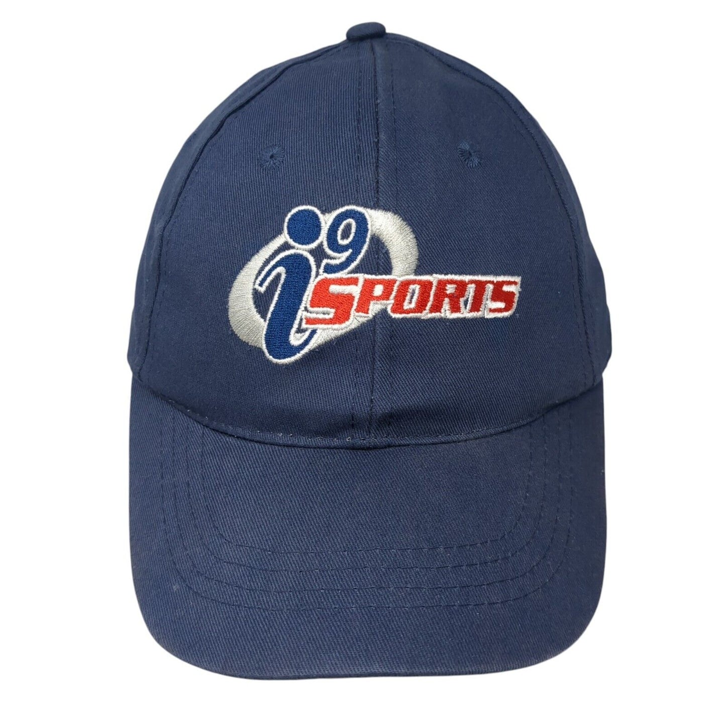 i9 Sports Strapback Hat Blue One Size Adjustable Embroidered 6 Panel