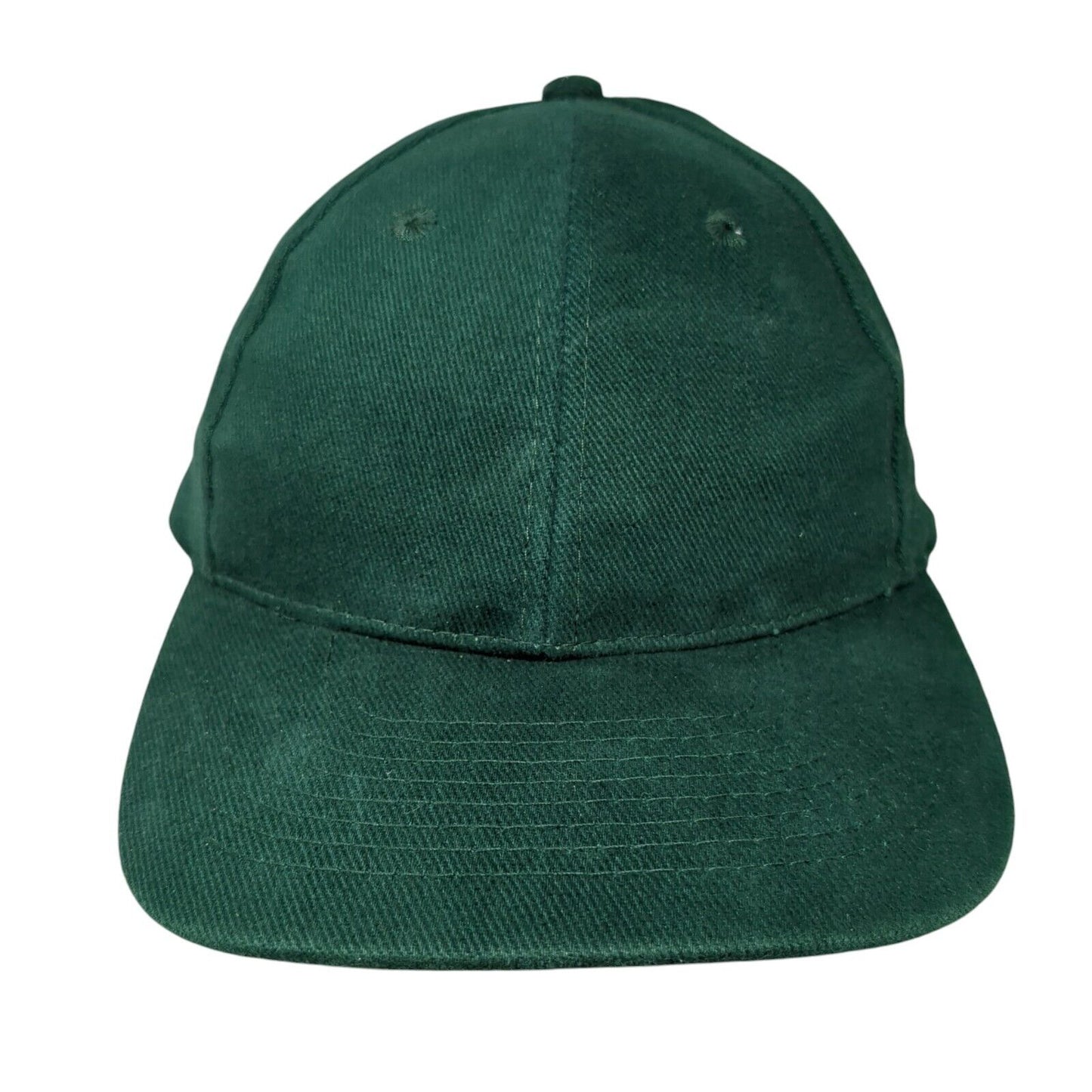 Otto Slideback Hat Green OSFM Adjustable Vented Holes 6 Panel Blank Cotton