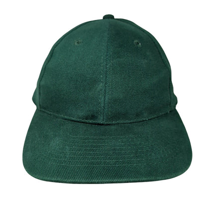 Otto Slideback Hat Green OSFM Adjustable Vented Holes 6 Panel Blank Cotton