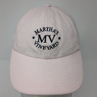 MV Martha's Vineyard Slideback Hat Pink OS Adjustable Embroidered MV Sport
