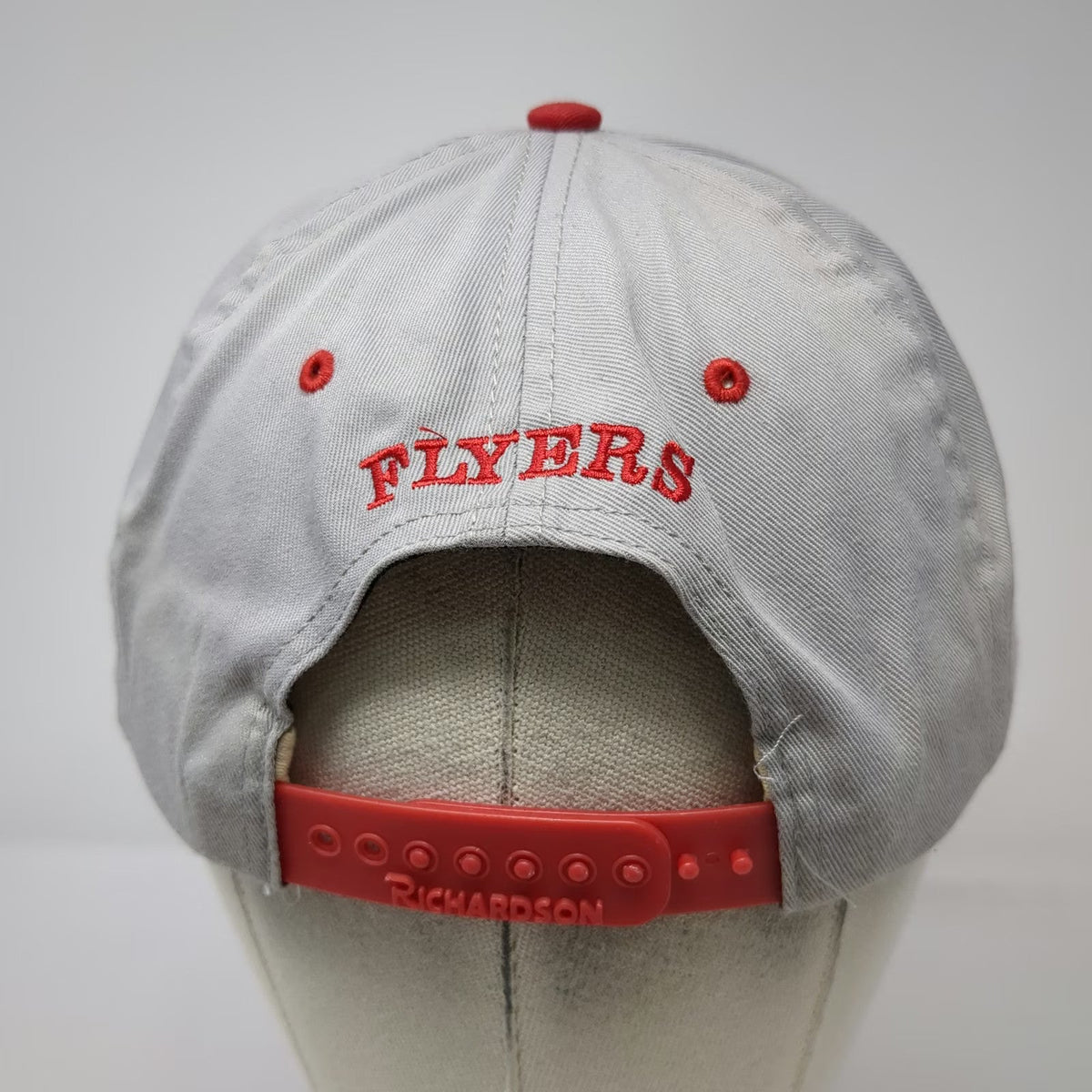 Richardson Snapback Hat Gray Red L Chaminade Flyers Baseball Structured Crown