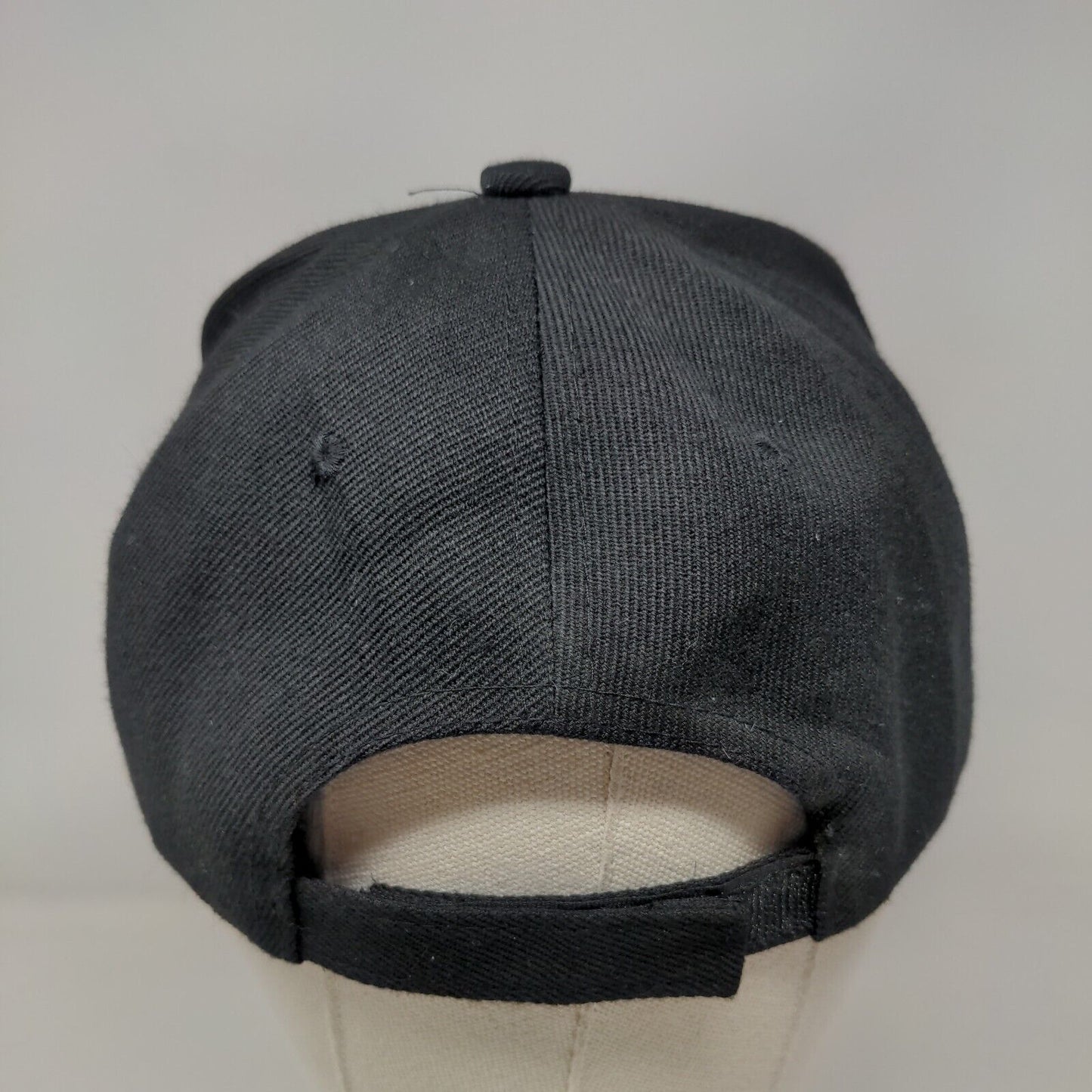 CSI Strapback Hat Black One Size Adjustable Embroidered 6 Panel Acrylic