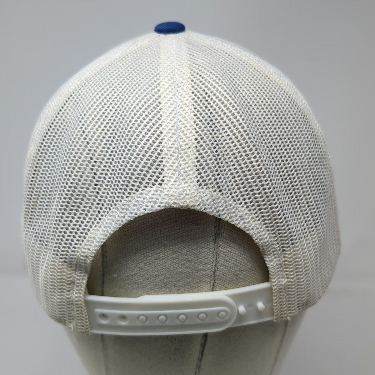 Yupoong Trucker Hat Blue One Size Woodstock Guitar Bird Patch Mesh Snapback