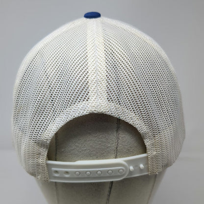 Yupoong Trucker Hat Blue One Size Woodstock Guitar Bird Patch Mesh Snapback