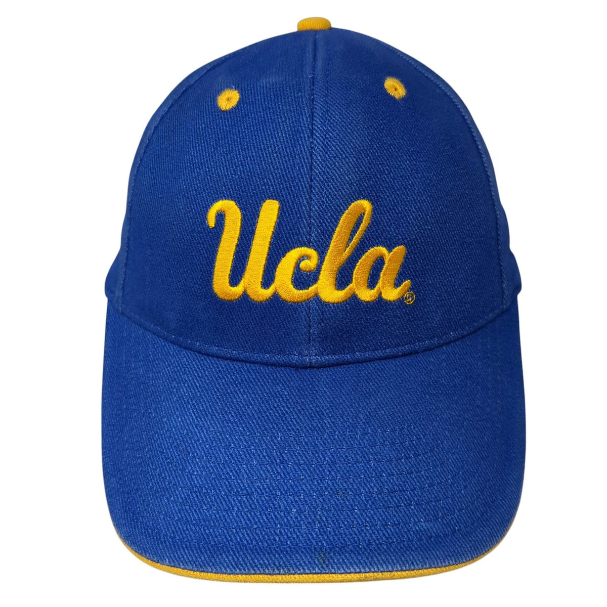 Signatures UCLA Bruins NCAA Blue Yellow One Size Strapback Cap Script Logo Hat