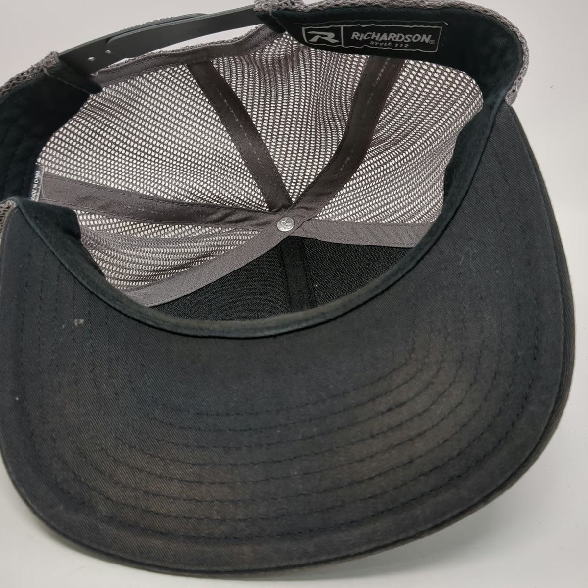 Richardson Trucker Hat Black Gray One Size Loose Screw Beer Co Mesh Snapback