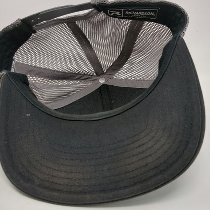 Richardson Trucker Hat Black Gray One Size Loose Screw Beer Co Mesh Snapback