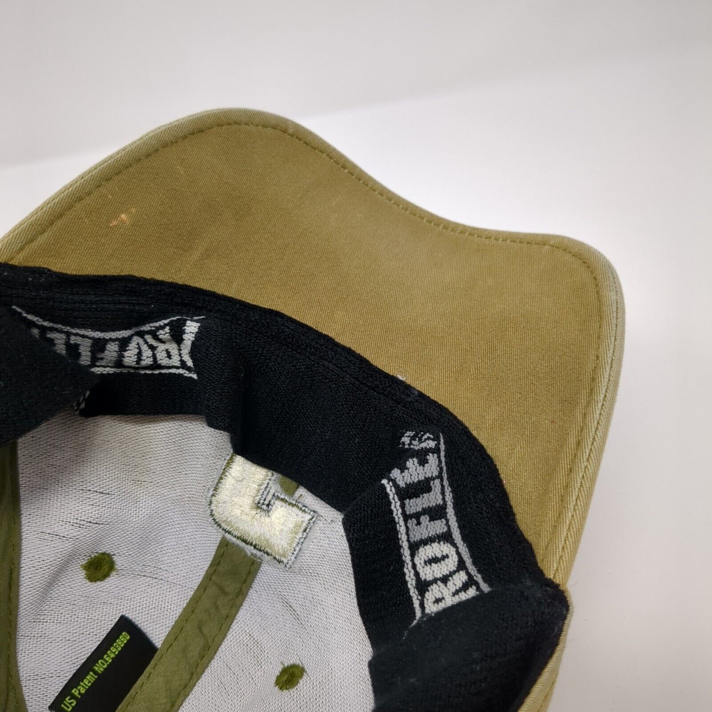 Letter C Cabela's Fitted Hat Tan M/L Embroidered Proflex Outdoor Cap