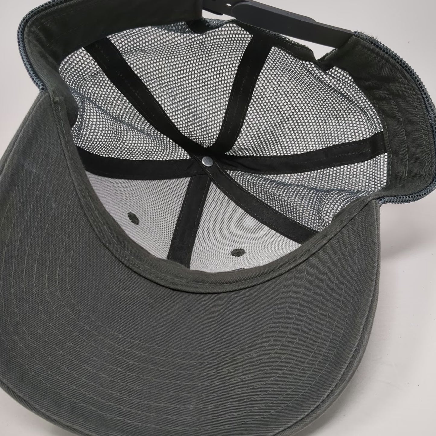 Patagonia Trucker Hat Gray One Size Mesh Back Snapback Mountain Logo Patch