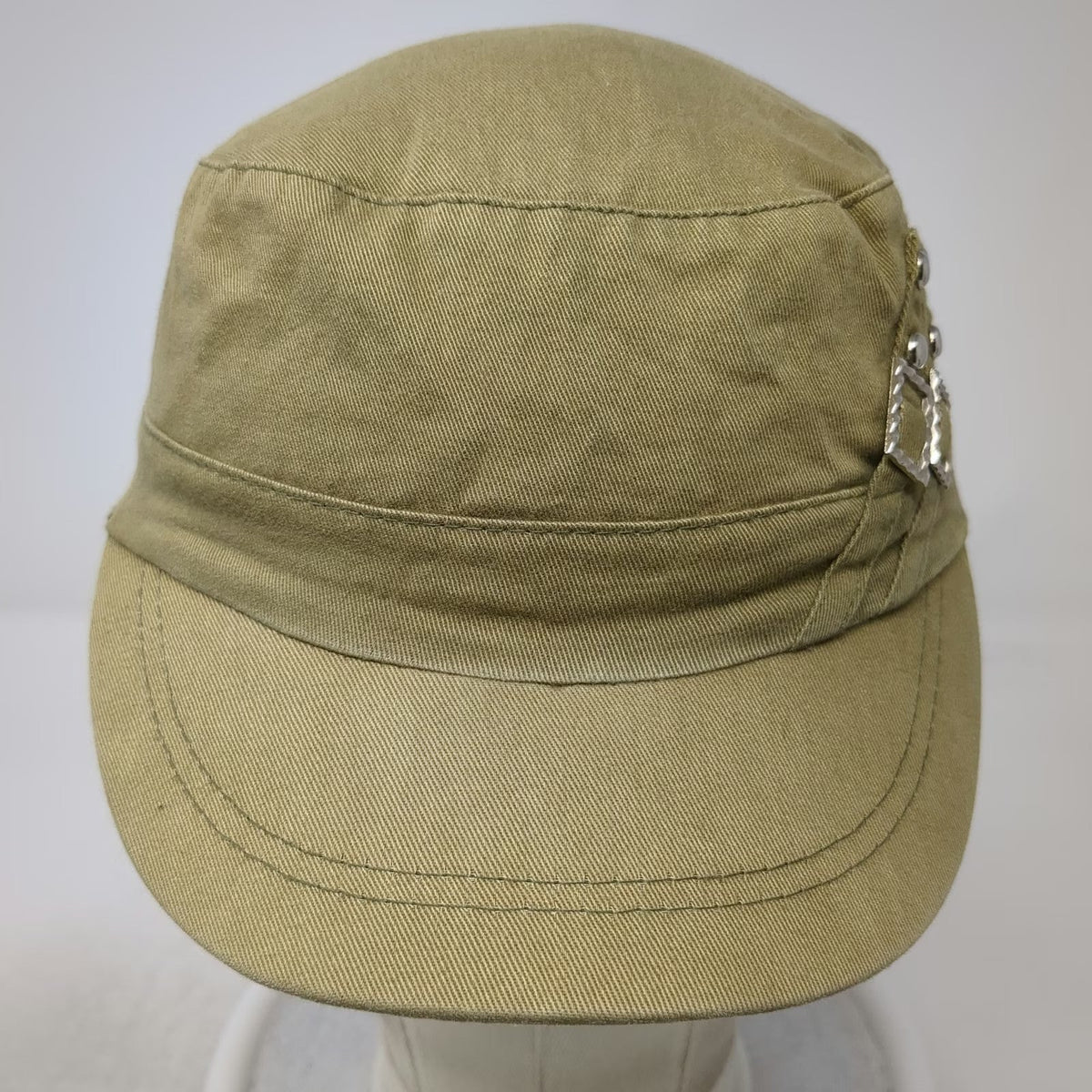 Elastafit DBY Army Cap Brown One Size Floral Lining Buckle Detail Cotton Hat