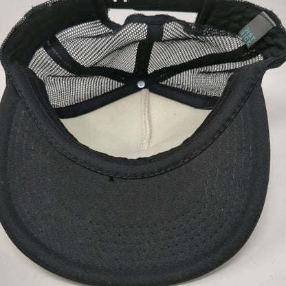 District Trucker Hat Black One Size Mesh Back The Hinge Wine Cellar Graphic