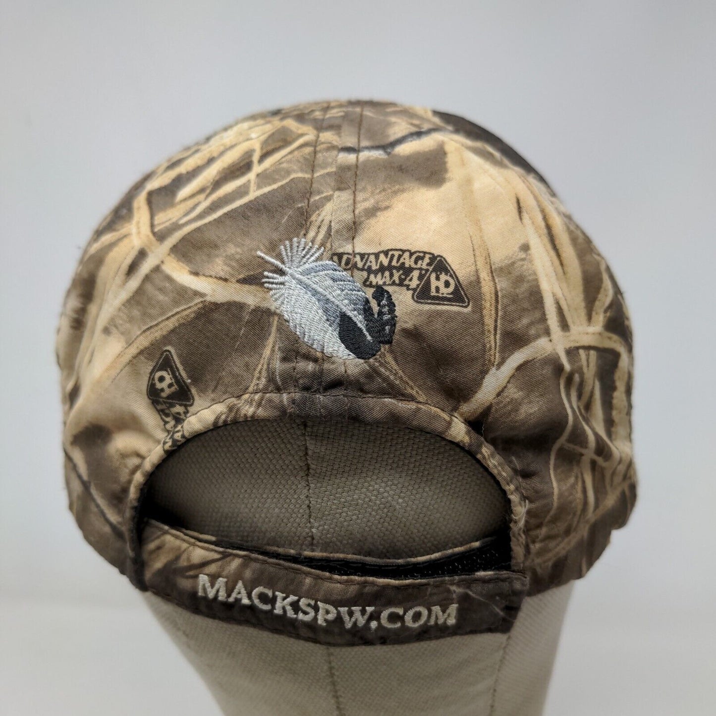 Mack's Prairie Wings Men's Strapback Hat Brown Camo OSFM Embroidered Logo