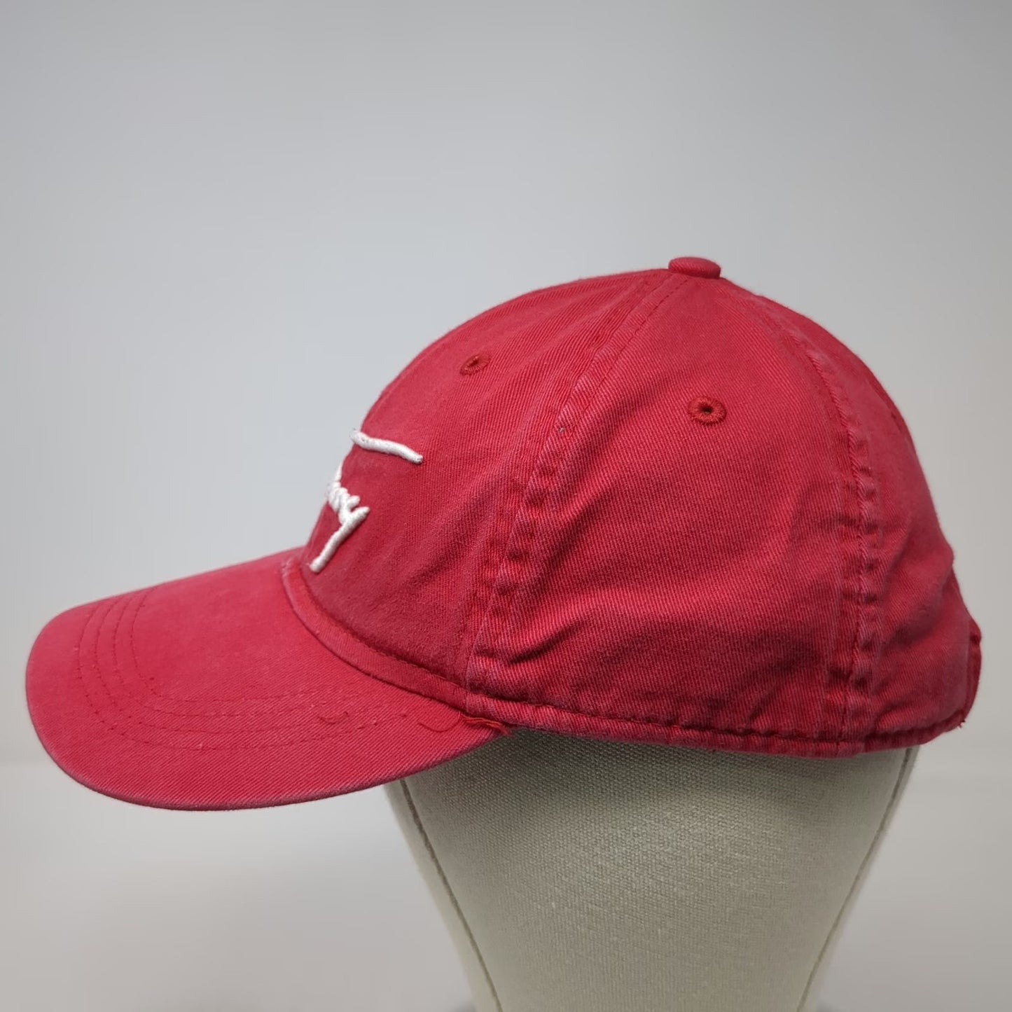 Tommy Hilfiger Baseball Cap Red One Size Script Logo Slideback Adjustable Hat