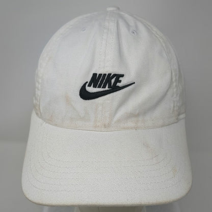 Nike Baseball Cap White One Size Heritage 86 Slideback Embroidered Swoosh Hat