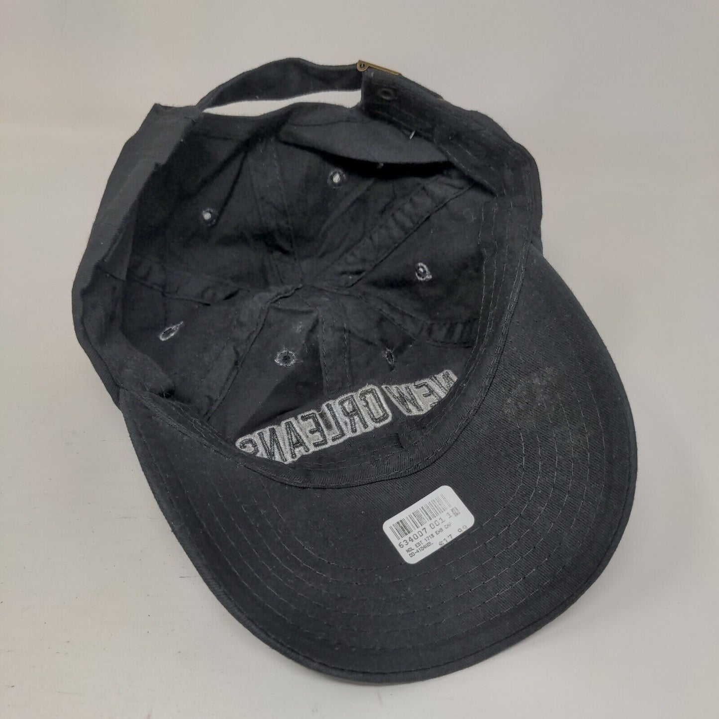 New Orleans Slideback Hat Black One Size Embroidered Elidan 6 Panel