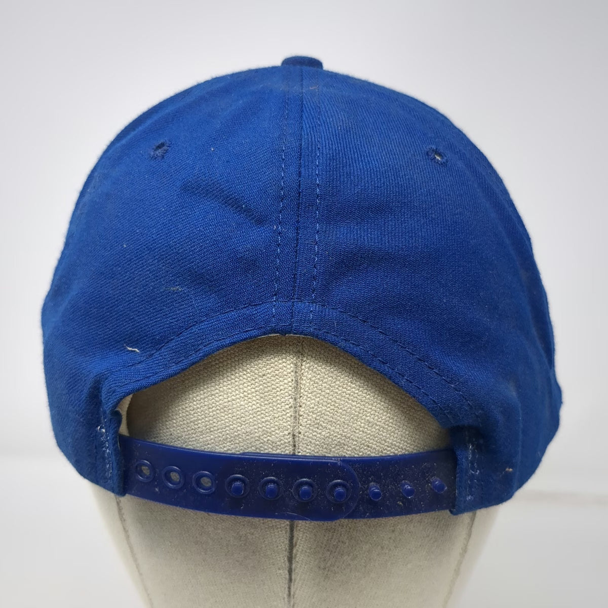 New Era Snapback Hat Blue L CM Logo Pro Model Made USA Flat Brim Vintage