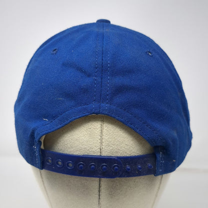 New Era Snapback Hat Blue L CM Logo Pro Model Made USA Flat Brim Vintage