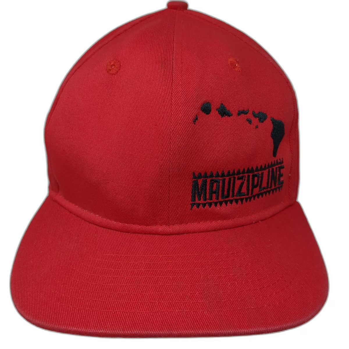 Double Portion Supply Snapback Red One Size Maui Zipline Hawaii Island Map Hat