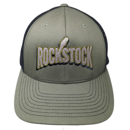 Richardson 112 Trucker Hat Green Black One Size Rockstock Guitar Mesh Snapback