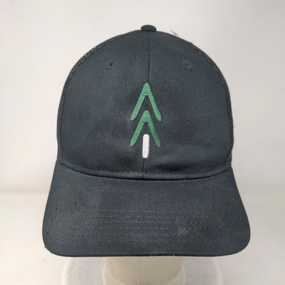 Wood Grain Snapback Mesh Back Trucker Hat Black OSFM 6 Panel Otto