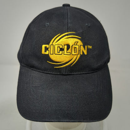 Ciclón Rum Baseball Cap Black One Size Embroidered Hurricane Logo Strapback Hat