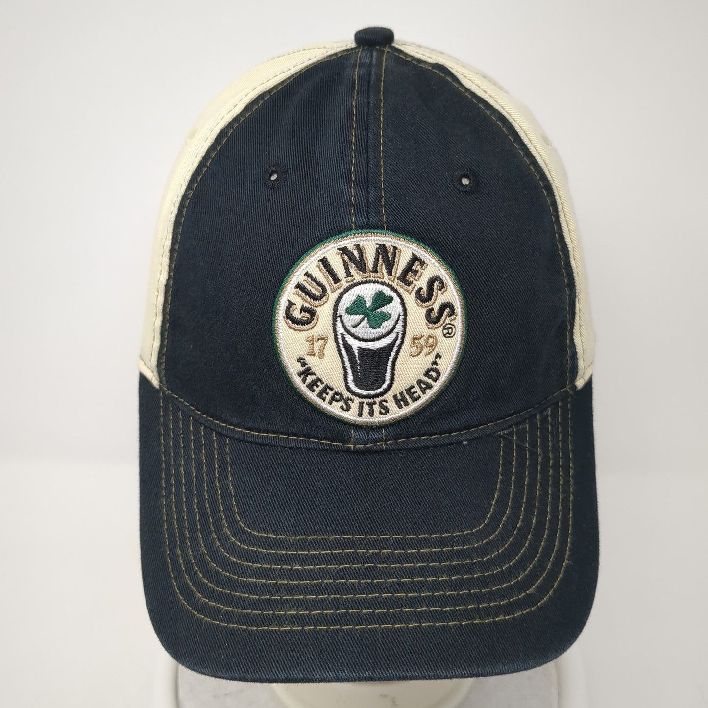 Guinness Keeps Its Head Strapback Hat Multi One Size 6 Panel Colorblock