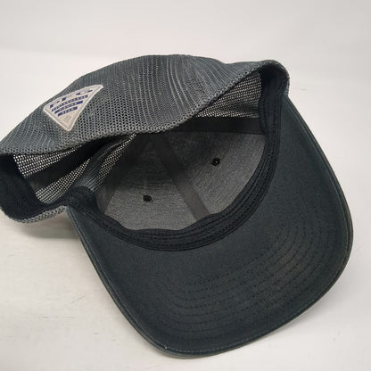Columbia Baseball Cap Gray XL PFG Fishing Gear American Flag Mesh Back Hat