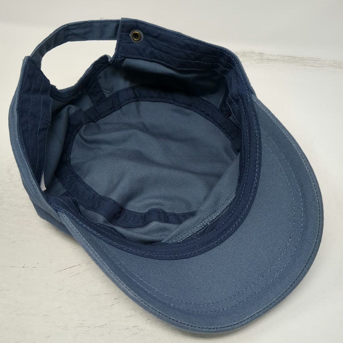 Forclaz Army Cap Blue One Size Slideback Adjustable Flat Top Hiking Trek Hat