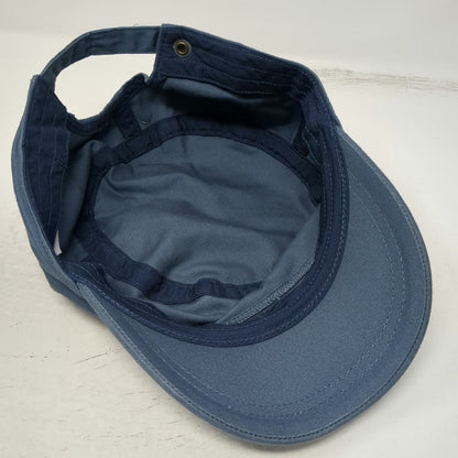 Forclaz Army Cap Blue One Size Slideback Adjustable Flat Top Hiking Trek Hat