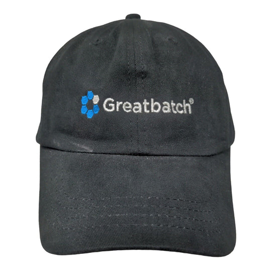 Greatbatch Men's Slideback Hat Black Size OSFA Embroidered Logo 100% Cotton