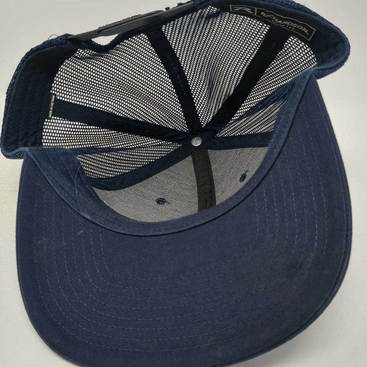 Richardson Trucker Hat Blue One Size BSG Logo Mesh Snapback 112 Structured