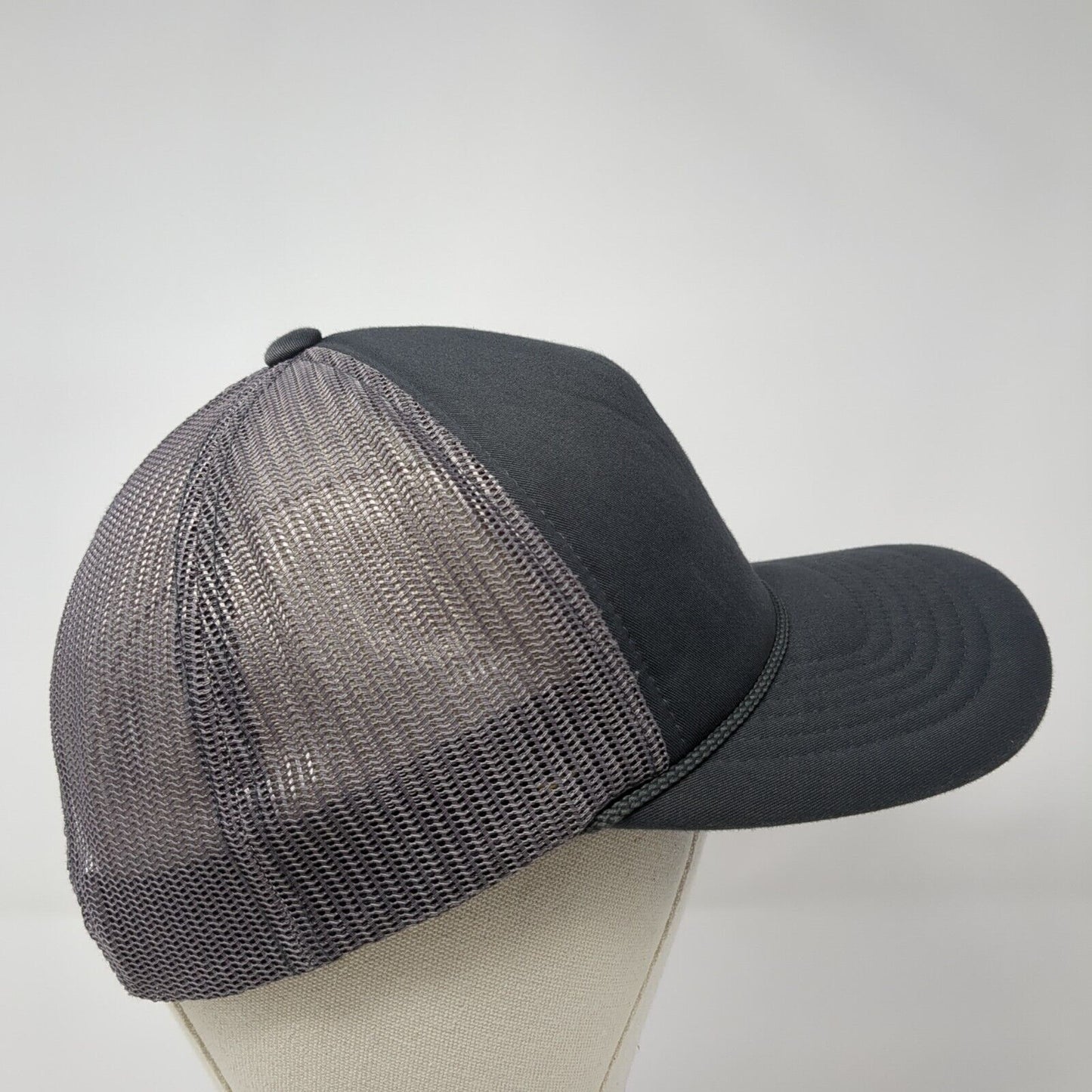 Richardson Snapback Rope Trucker Hat Gray One Size Mesh Back Blank