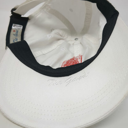 The Game Baseball Cap White OSFM Pine Tree P.L.P. Embroidered Logo Hat Cotton