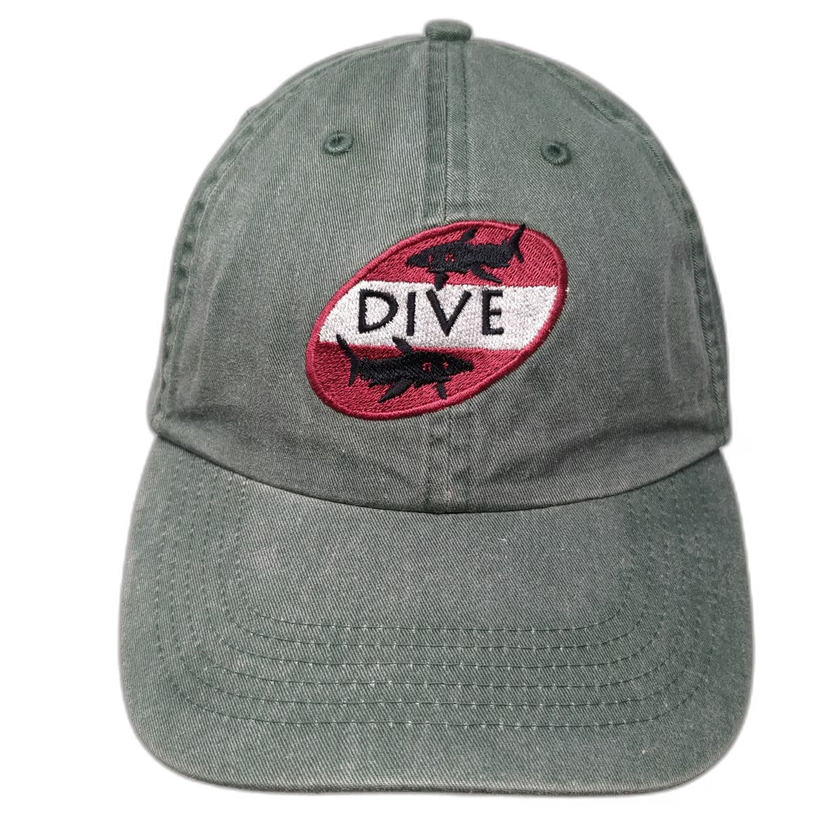 Fahrenheit Baseball Cap Green One Size Cayman Islands Scuba Dive Sharks Hat