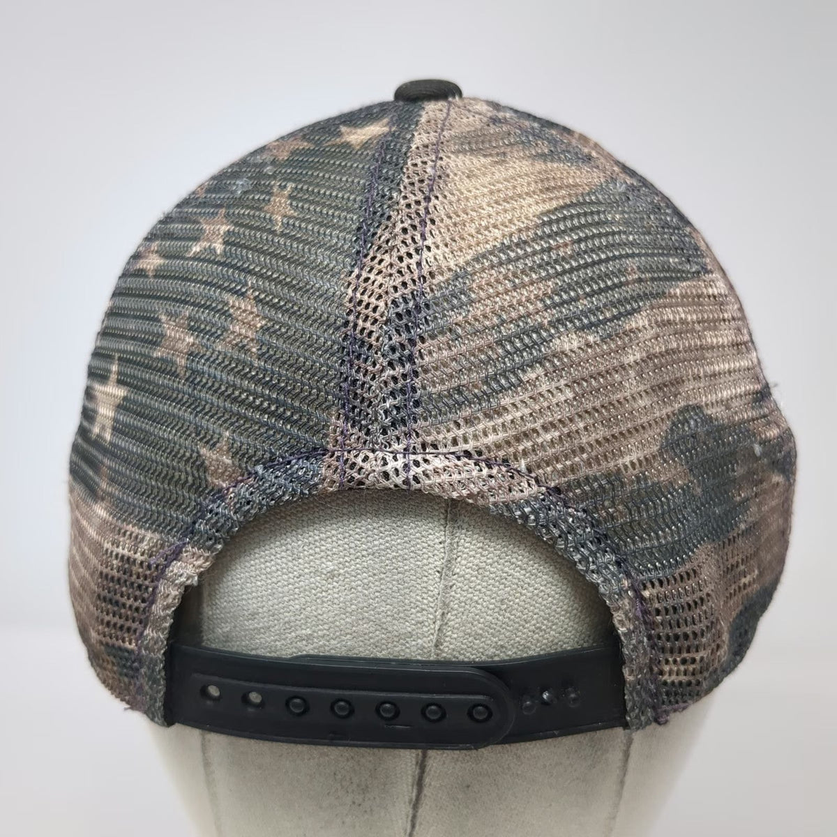 Top of the World Trucker Hat Black One Size Mesh Back Snapback Camo Wheat Kansas