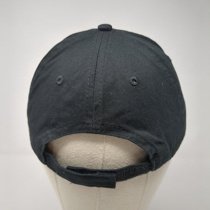 Unbranded Strapback Baseball Cap Black One Size Adjustable 6 Panel Blank