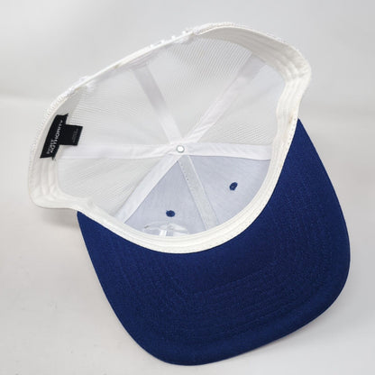 Beacon Snapback Trucker Hat Blue One Size Adjustable Mesh Back Port Authority