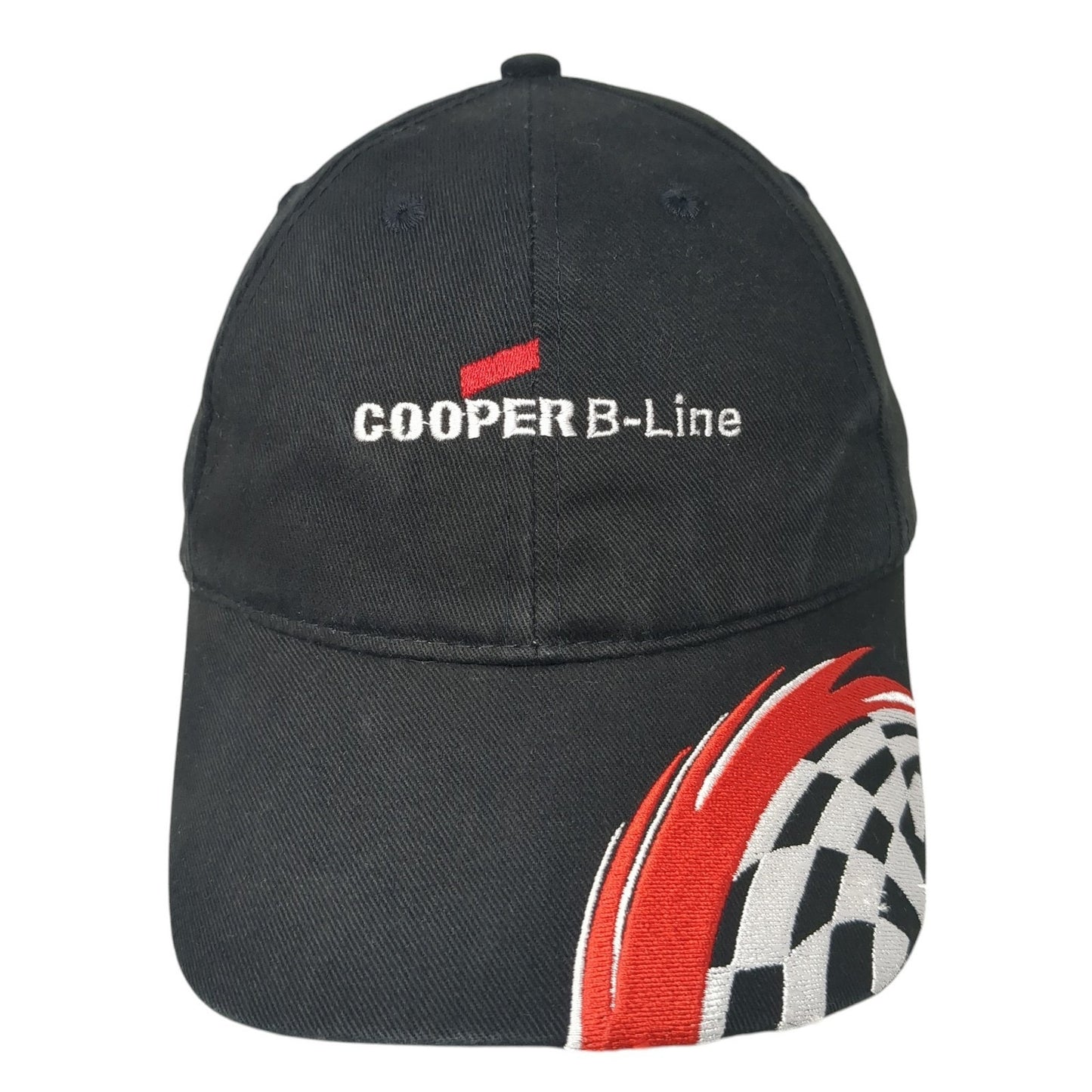 Cooper B-Line Strapback Baseball Cap Black One Size Adjustable Embroidered