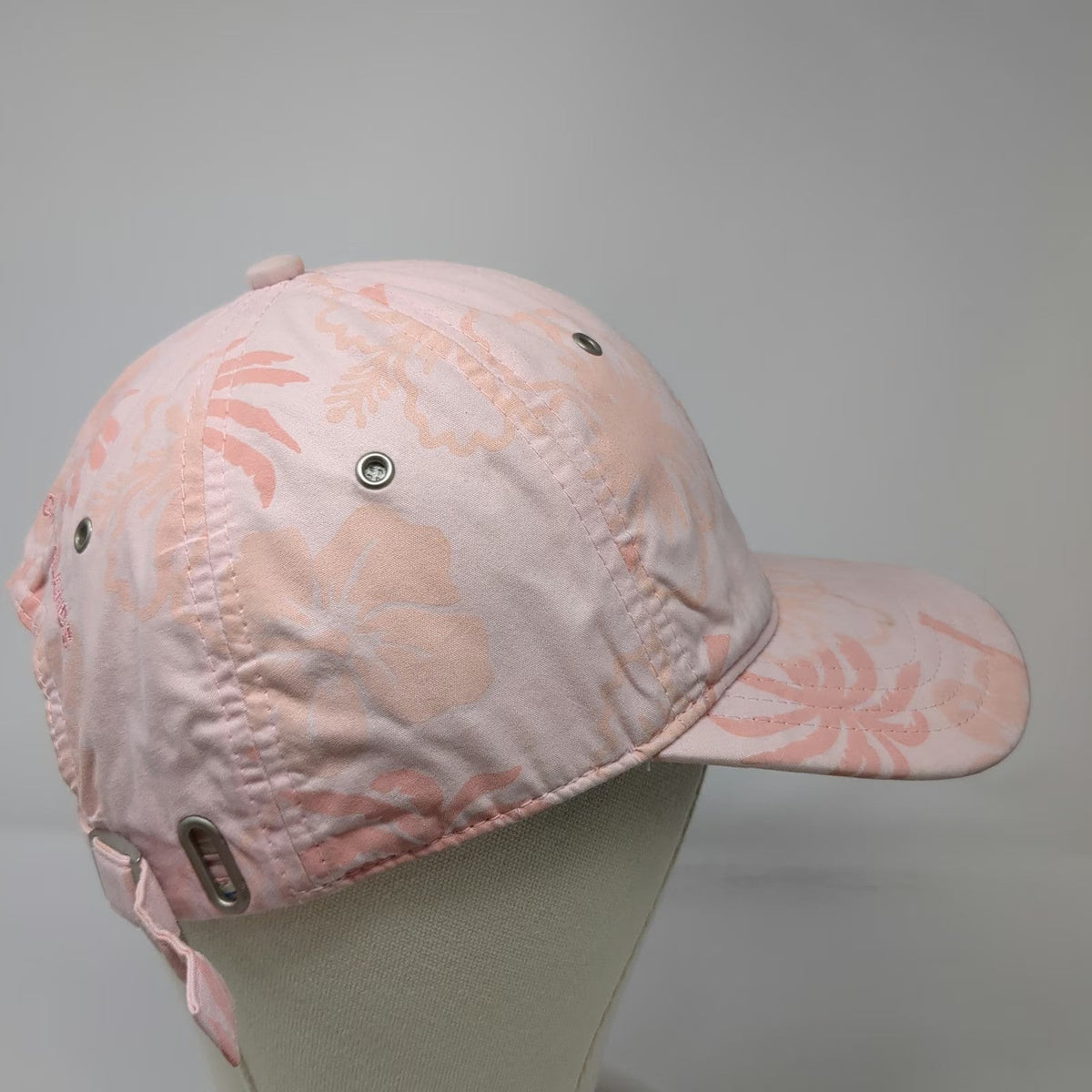 Hyp Baseball Cap Pink One Size Turks & Caicos Tropical Hibiscus Palm Tree Hat